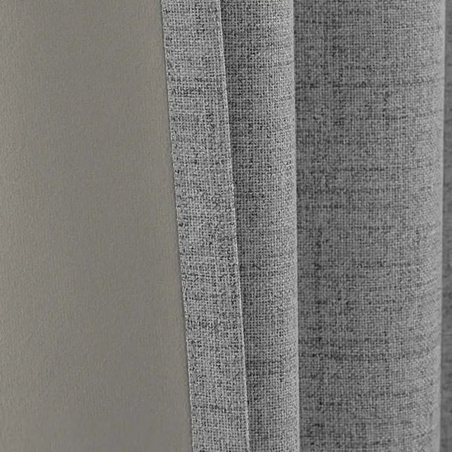 Rideau 100% Occultant — Gris Clair — Grande Largeur