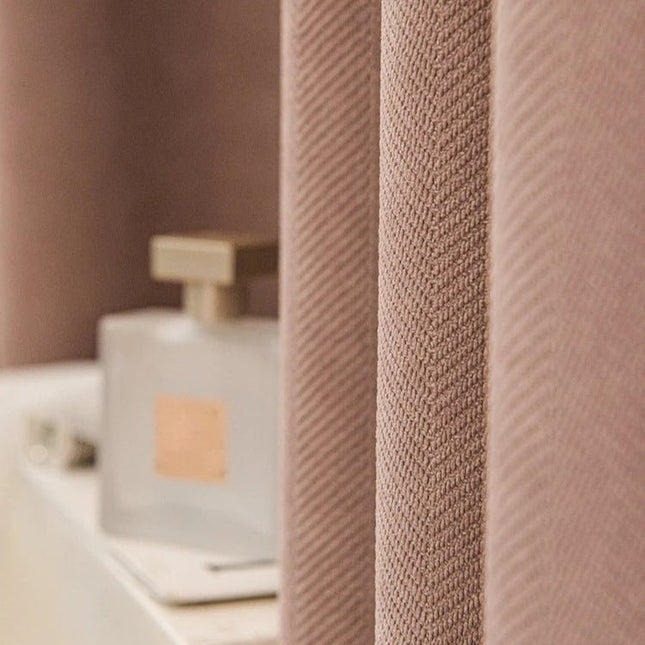 Rideau Semi-Occultant — Terracotta Chevrons