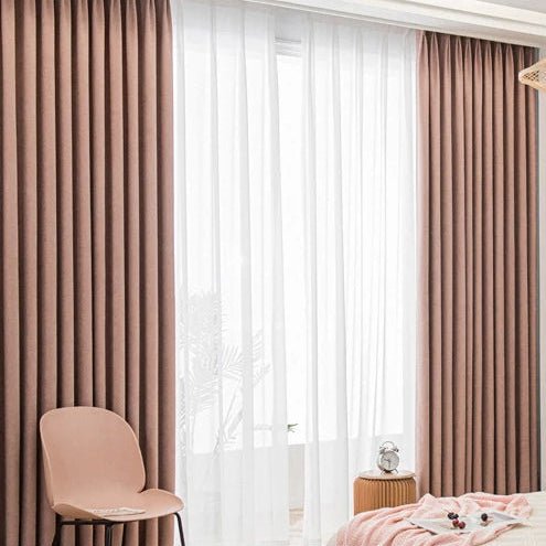 Rideau Semi-Occultant — Terracotta Chevrons