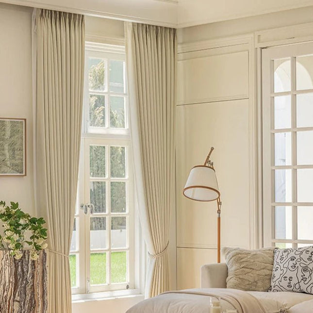 Rideau Semi-Occultant — Beige Chevrons