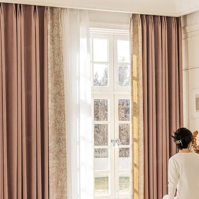 Rideau Semi-Occultant — Biscuité Chevrons