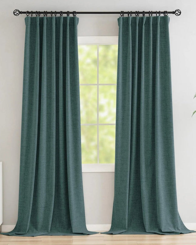 Rideau 100% Occultant — Bleu Sarcelle — Grande Largeur