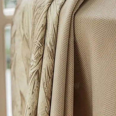 Rideau Semi-Occultant — Beige Tissé Motif