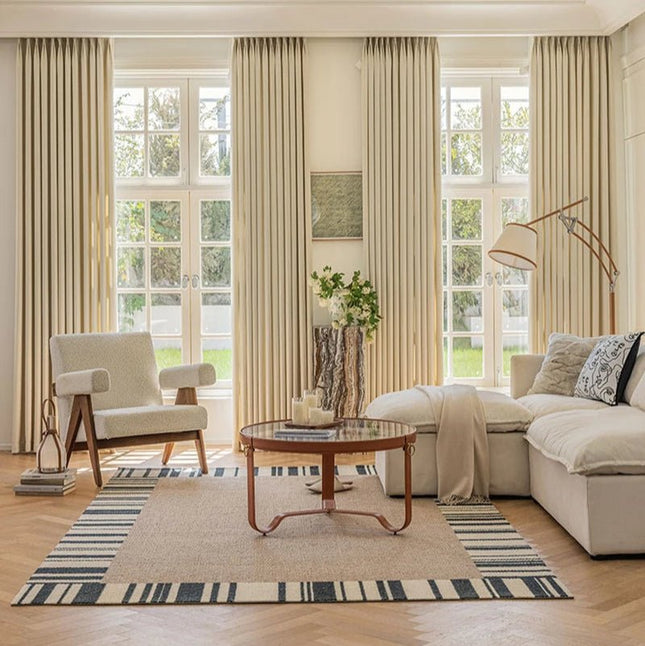 Rideau Semi-Occultant — Beige Chevrons