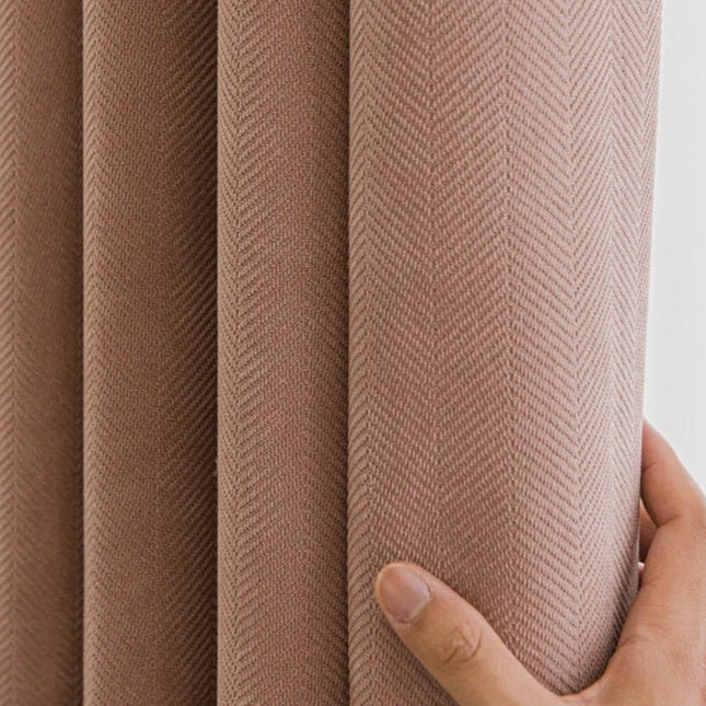 Rideau Semi-Occultant — Terracotta Chevrons