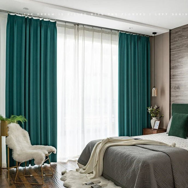 Rideau Semi-Occultant — Bleu Canard