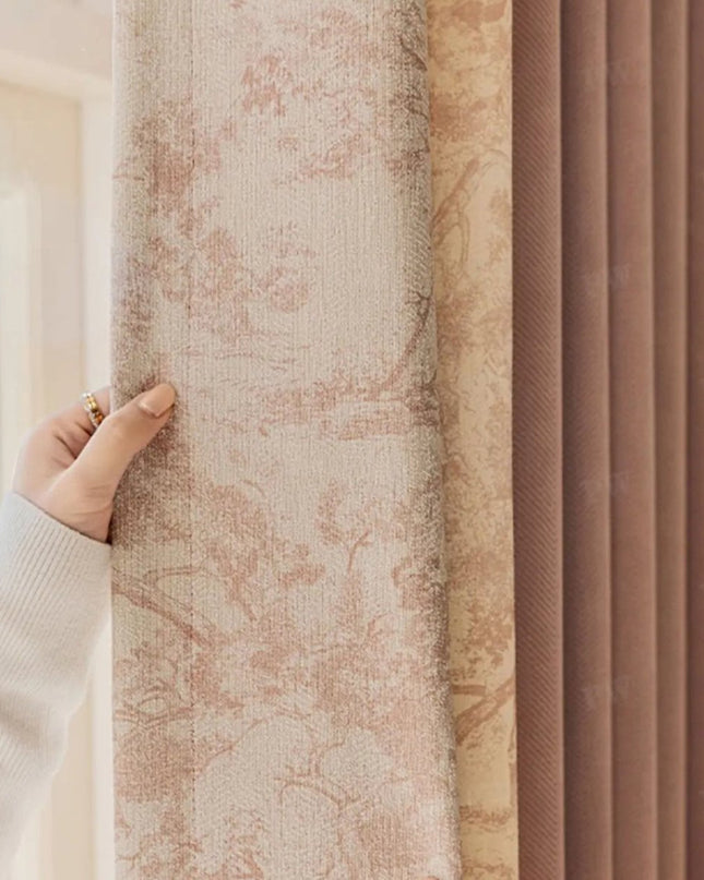 Rideau Semi-Occultant — Biscuité Chevrons
