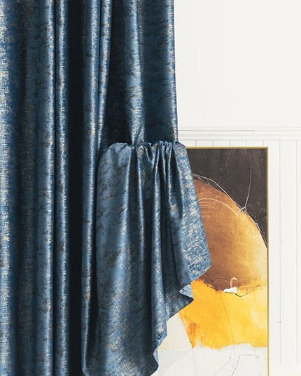 Rideau Semi-Occultant — Bleu et Doré