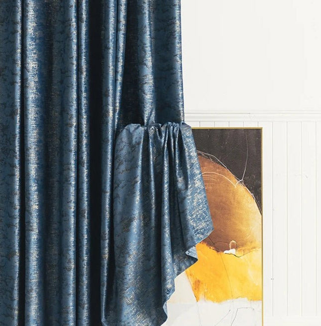 Rideau Semi-Occultant — Bleu et Doré