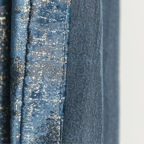 Rideau Semi-Occultant — Bleu et Doré