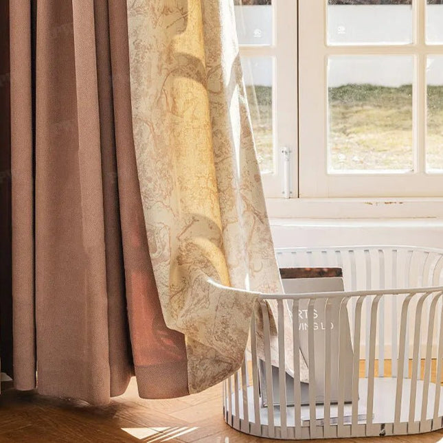 Rideau Semi-Occultant — Biscuité Chevrons