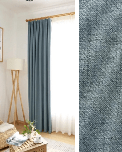 Rideau Lin — Gris Bleu Chiné