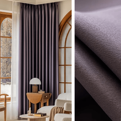 Rideau Semi-Occultant — Mauve Grisé