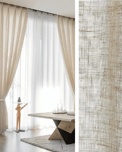 Rideau Lin — Voilage Beige