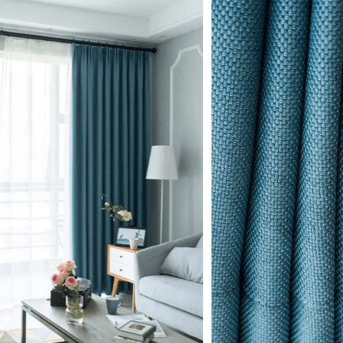 Rideau Occultant — Bleu Canard — Grande Largeur