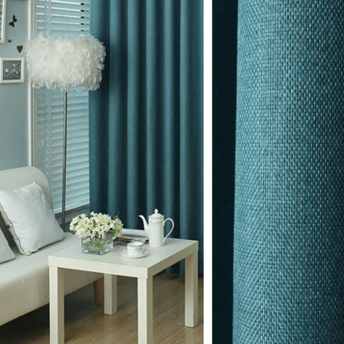 Rideau Occultant — Bleu Paon — Grande Largeur
