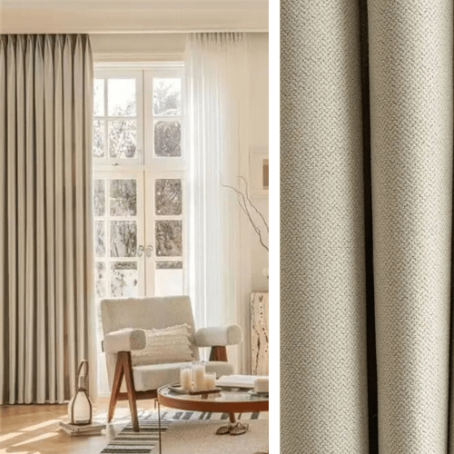 Rideau Occultant — Crème Tressé