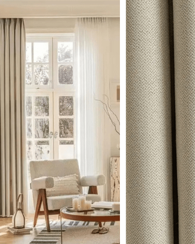 Rideau Occultant — Crème Tressé