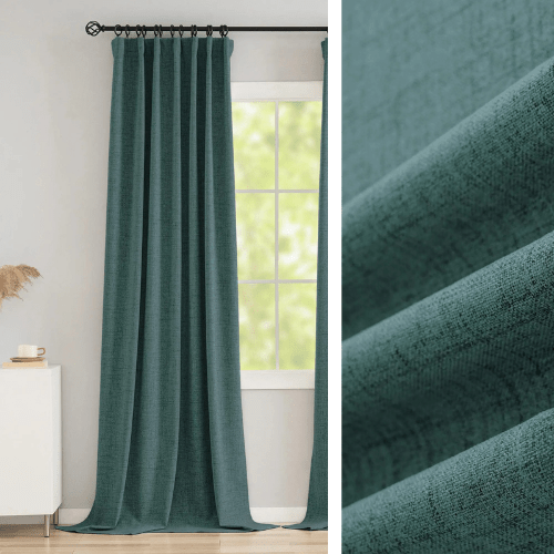 Rideau 100% Occultant — Bleu Sarcelle — Grande Largeur