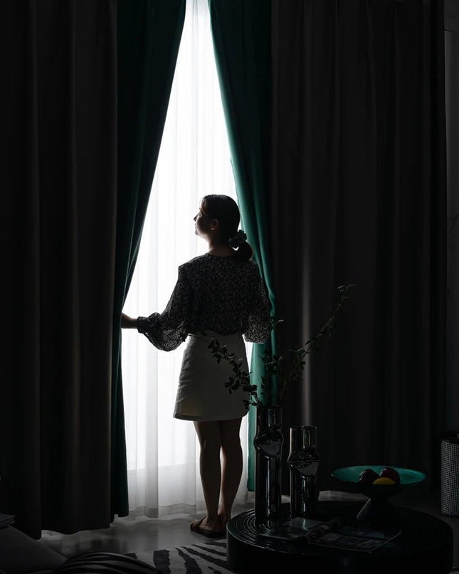 Rideau Semi-Occultant — Bleu Tiffany