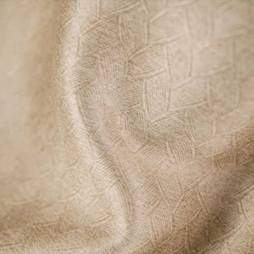 Rideau Semi-Occultant — Beige Doré Motif Abstrait