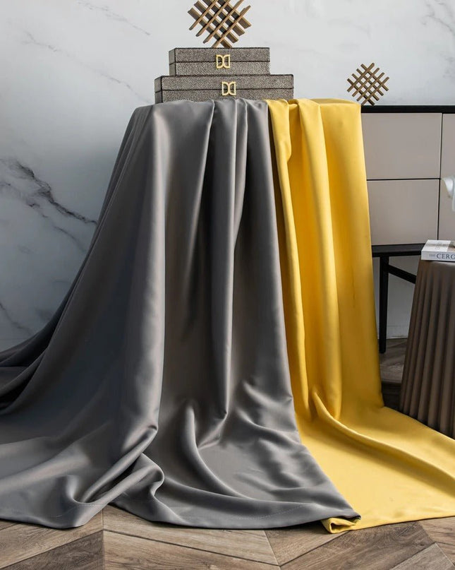 Rideau Semi-Occultant Bicolore — Jaune & Gris