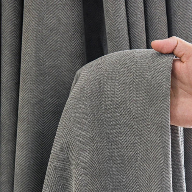 Rideau Semi-Occultant — Gris Chevrons