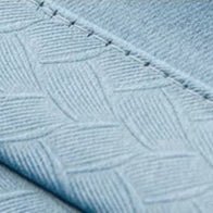 Rideau Semi-Occultant — Bleu Ciel Motif Feuilles Jacquard