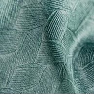 Rideau Semi-Occultant — Vert Sapin Motif Feuilles Jacquard