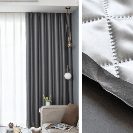 Rideau Occultant 3-en-1, Phonique & Thermique, Gris Anthracite