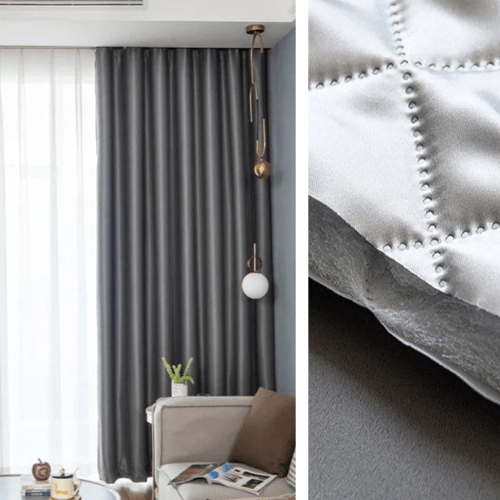 Rideau Occultant 3-en-1, Phonique & Thermique, Gris Anthracite