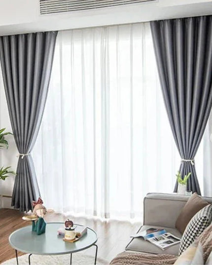 Rideau Occultant 3-en-1, Phonique & Thermique, Gris Anthracite