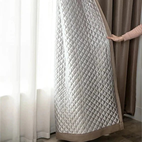 Rideau Occultant 3-en-1, Phonique & Thermique, Taupe