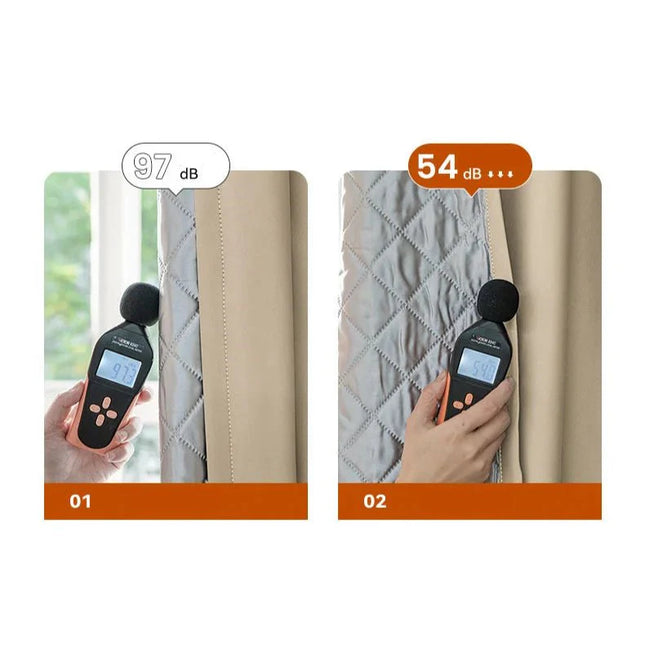 Rideau Occultant 3-en-1, Phonique & Thermique, Vert Sauge